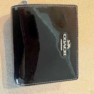 Coach Black Patent Leather Wallet